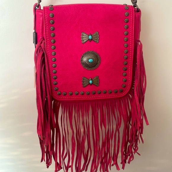 Montana West Handbags - MONTANA WEST Pink Fringe Crossbody Bag NWT! 🩷